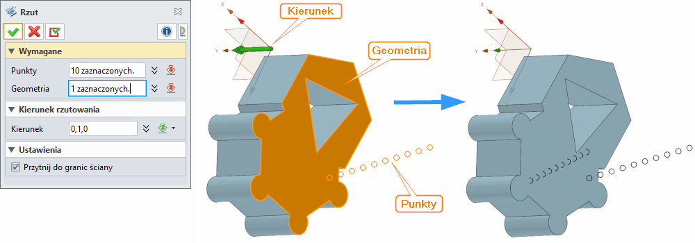Szkic3D Rzut ZW3D - Panel
