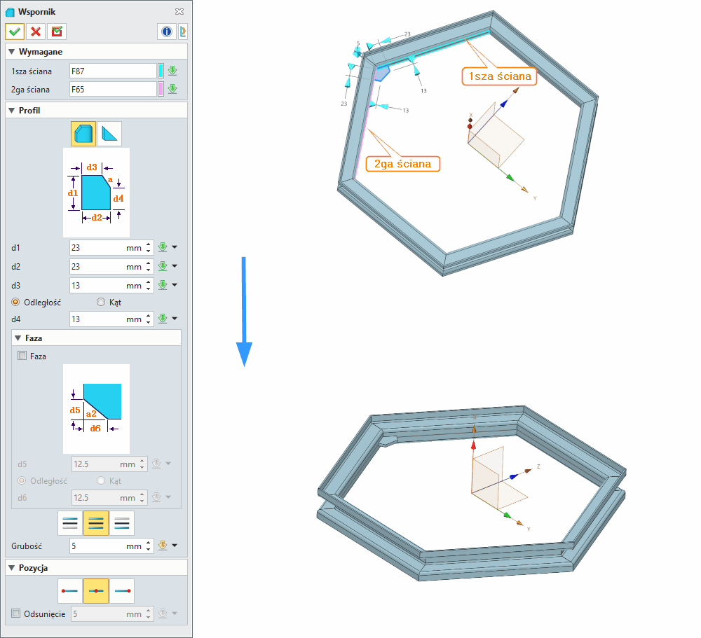Konstrukcje spawane Wspornik Panel ZW3D