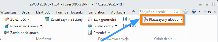 Operacje Plaszczyzny ukladu wstazka