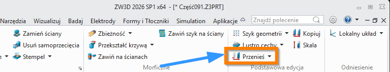 Operacje Przenies wstazka