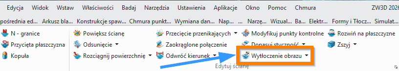 Swobodne formowanie Wytłoczenie obrazu wstążka ZW3D