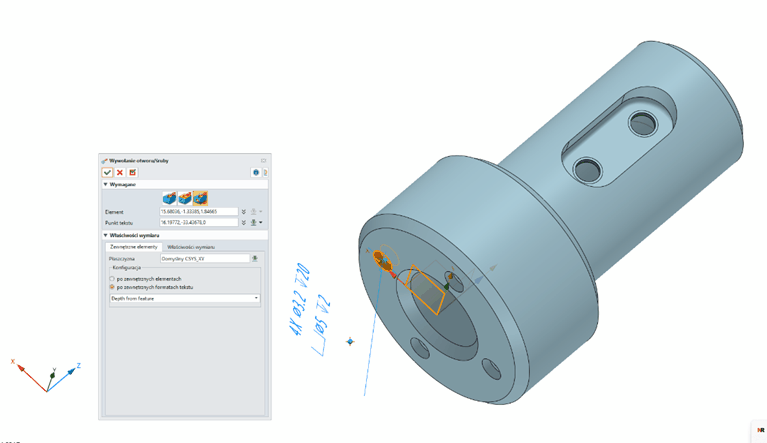 Adnotacja otworów w ZW3D
