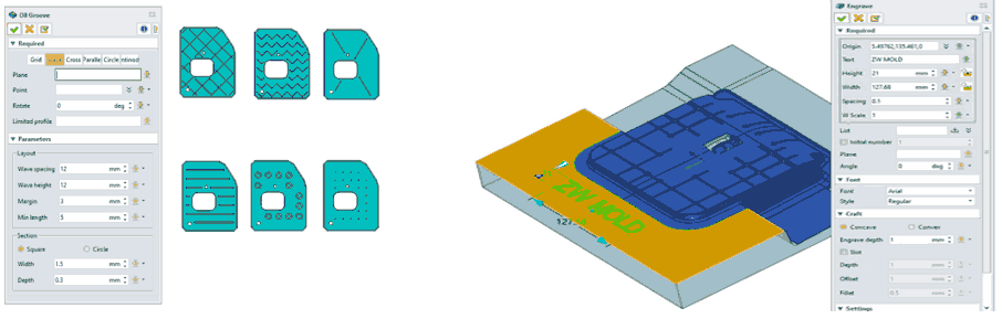 Nowe rodzaje rowków w ZW3D 2023