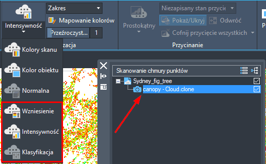 Zmiany w chmurze punktów w ZWCADzie 2025