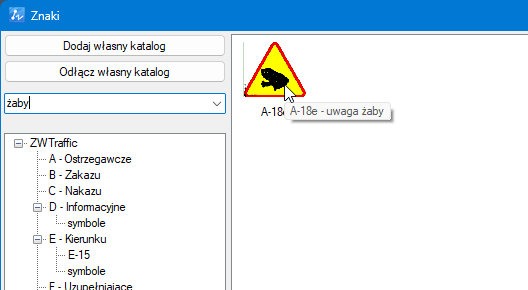 wyszukiwarka znakow drogowych