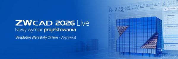 ZWCAD 2026 live baner z informacją